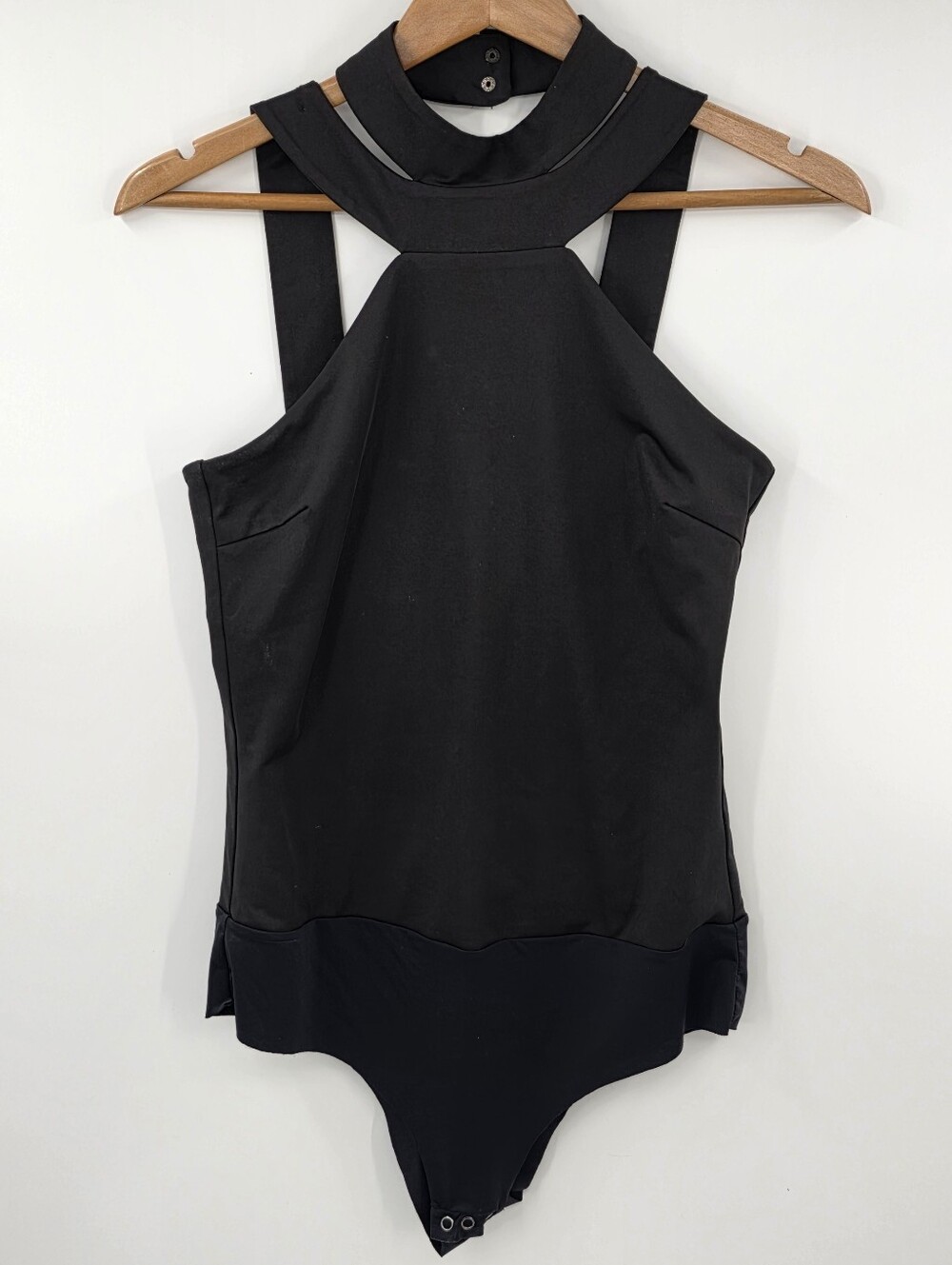 AS by DF Black Bodysuit Choker Neckline Women's Small S